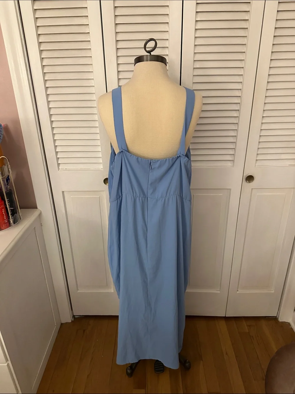 Abercrombie & Fitch Sky Blue Ruffle Tie-Front Maxi Dress